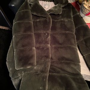 Soia & kyo neuf kaki faux fur taille xsmall